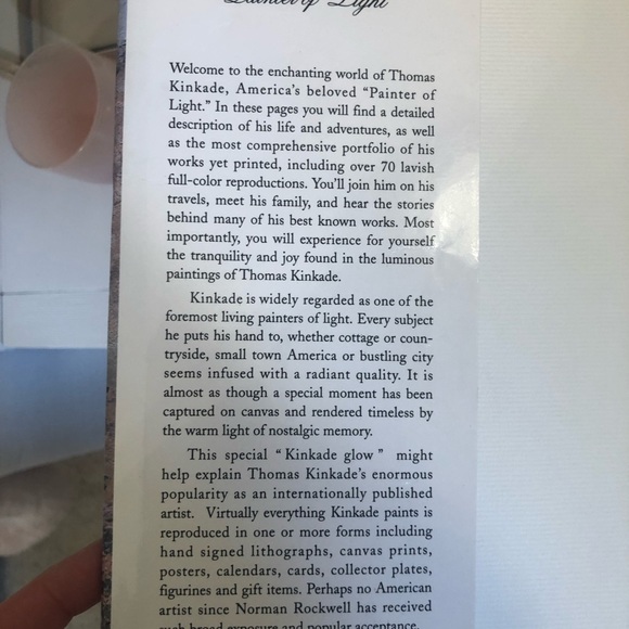 📚🎨🖌️1993 Signed Thomas Kinkade “Painter of Light” Book c 1993 1st Printing - Picture 2 of 14